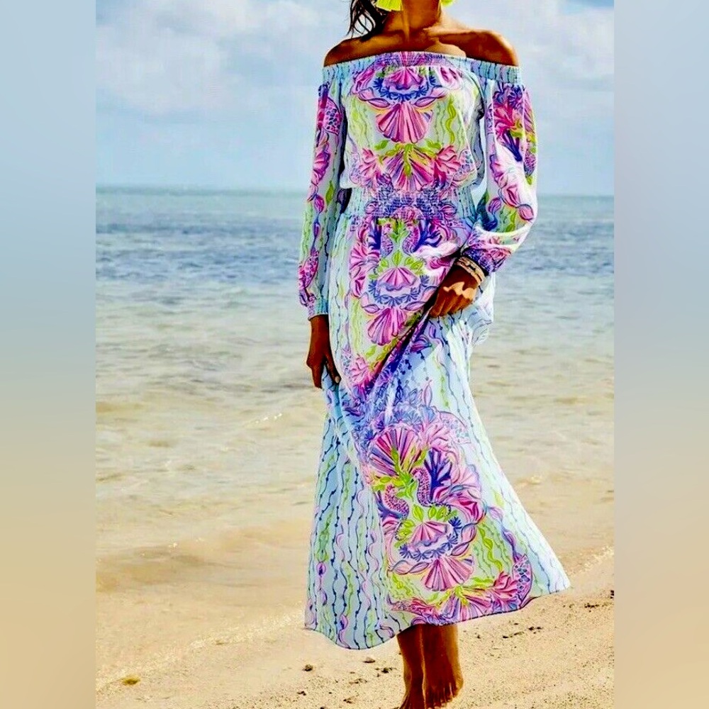 Lilly Pulitzer Off-the-shoulder Bria Maxi Dress